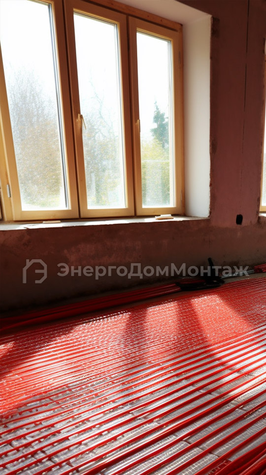 Водяной теплый пол в бане